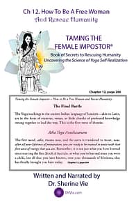 Yoga Self Realization from Taming The Female Impostor Ch 12 page 266