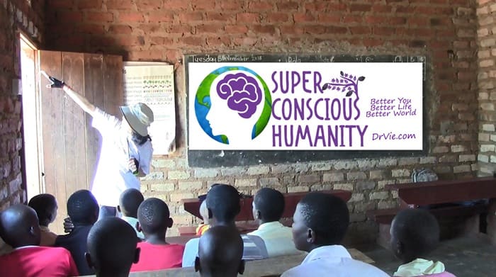 Hygiene training to prevent infections in Africa Dr Vie Super Conscious Humanity initiatives. Join now