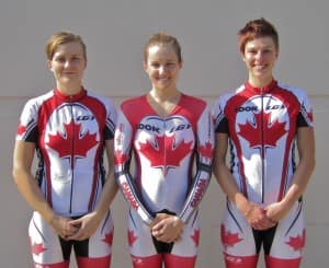 Dr Vie Canadian Womens Cycling Team 2012 Gillian Carleton far right
